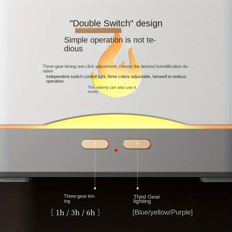 Увлажнитель воздуха для ароматерапии с большим объемом тумана, три цвета