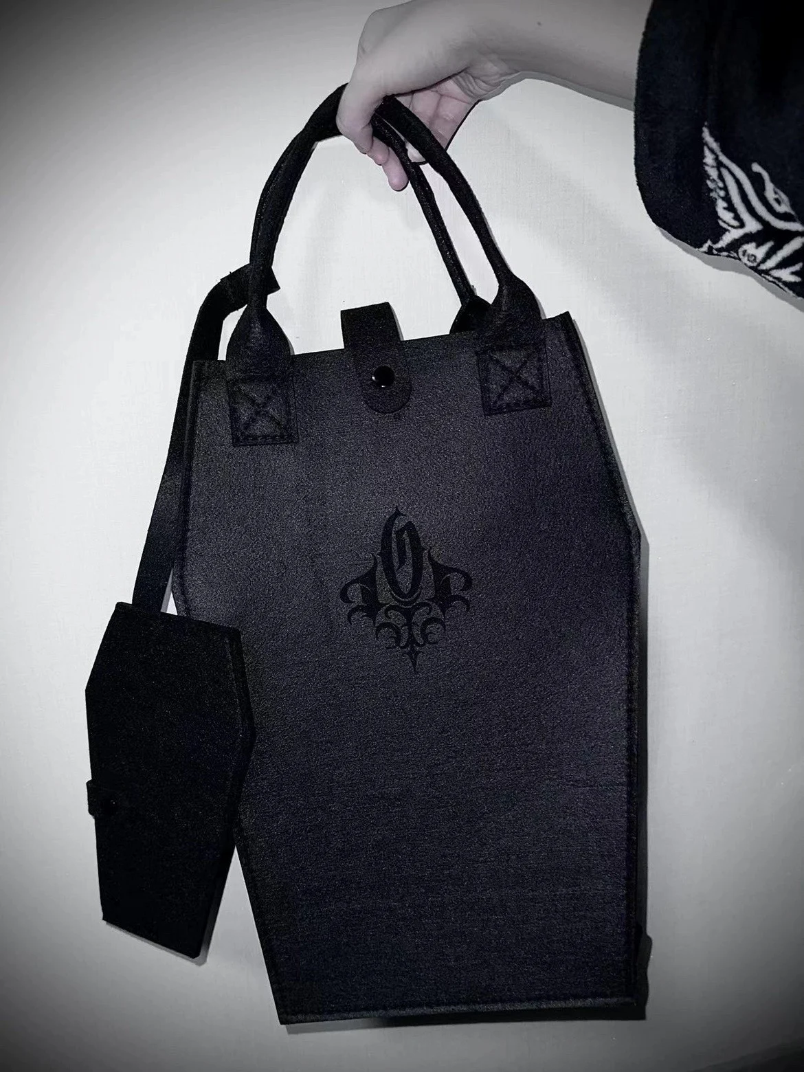 

Готическая сумка-тоут из фетра 3D с изображением гроба IoC Cellar of Secrets, романтическая, большая, для женщин