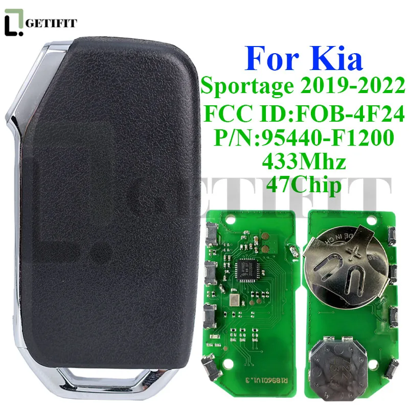 Keyless Go Car Key for KIA Sportage 2019 2020 2021 2022 Keyless Go Fob 434MHZ ID47/PCF7938 P/N: 95440-F1200 FCC ID:FOB-4F24