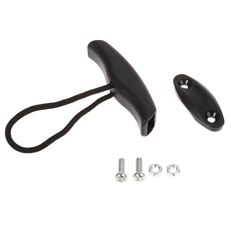 Universal Marine Canoe Kayak Pull Toggle Handle Dinghy Carry Handle T-Handle With Cord With Screws Kayak Toggle Hand Pull Handle