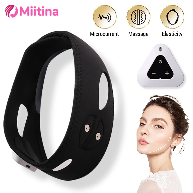 

Electric Face Slimming Bandage Massager V Line Face Shaper Chin Cheek Lift Up Belt Anti Wrinkle Facial Massager Beauty SkinCare