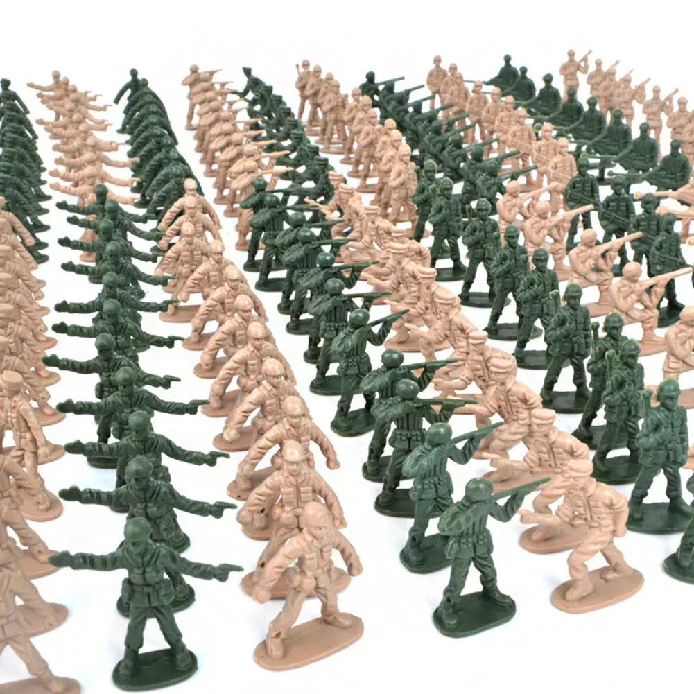 100Pcs 4cm  DIY Simulation Plastic Soldiers Figurine Figures Model Mini Soldiers Figures Sand Table Game Sandbox Access