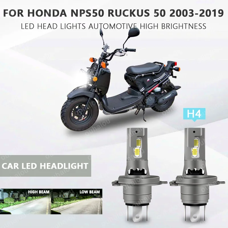 

2PCS H4 HS1 LED motorcycle headlight White 12000lm CANbus For Honda NPS50 Ruckus 50 LED 2003-2012 2013 2014 2015-2019