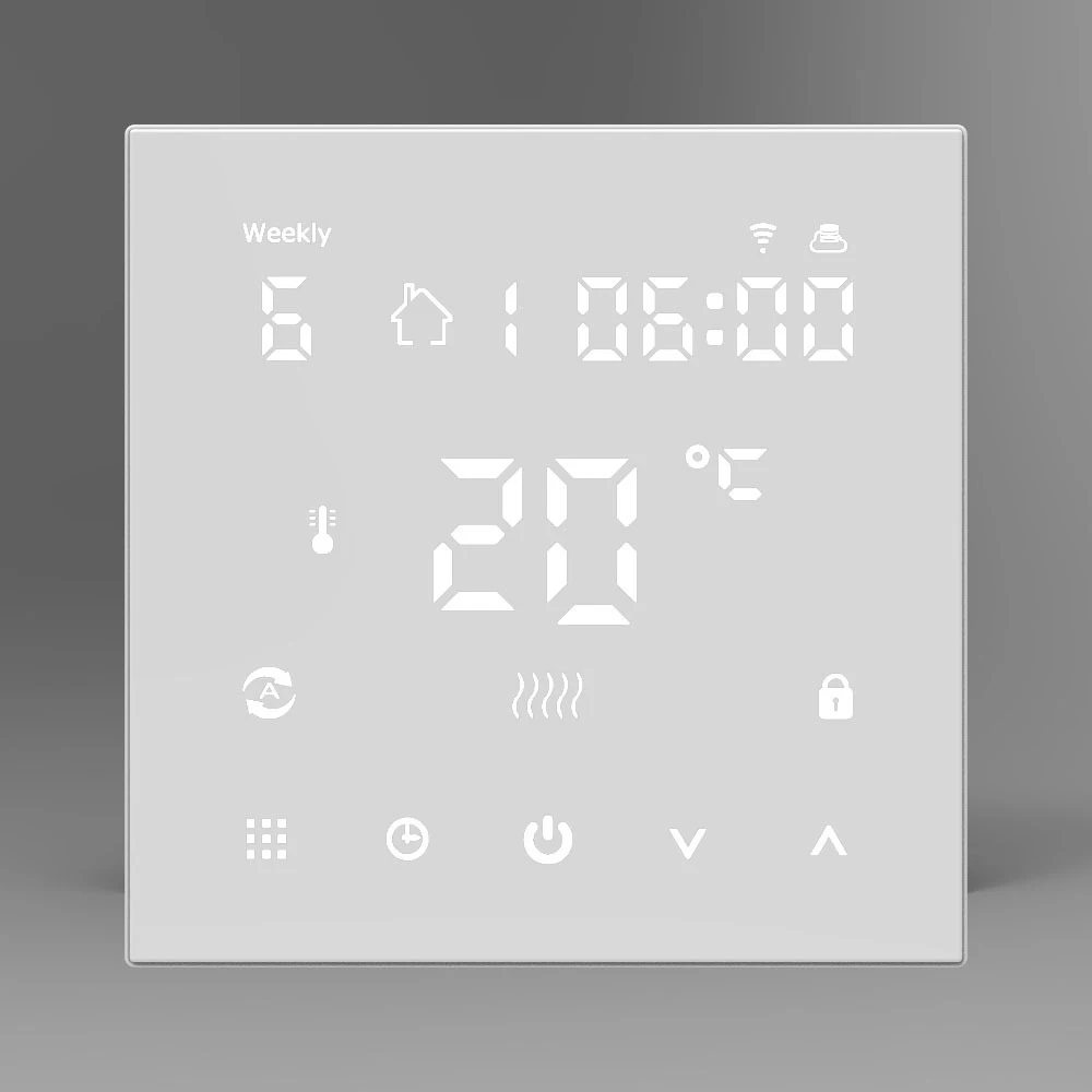 HY607 LCD Digital Display Intelligent Temperature Controller Phone APP WIFI Voice Control Electric Floor Heating Control Program