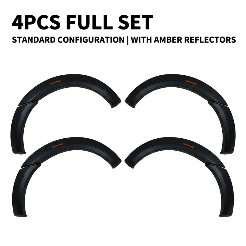 Durable  Series Injection Molded Fender Flares With Reflectors Off‑Road Upgrade Parts Suitable For Ranger T7 T8 Pickup Truc