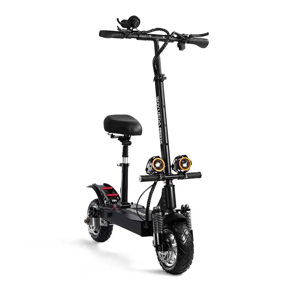 3200W 52V 19ah Off-Road Elektrische Scooter Voor Volwassenen Met Stoel 40-50Km Bereik Opvouwbare Waterdichte Dual Motor 65 Km/h 10 Inch E-Bike