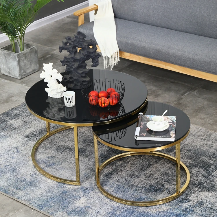 Coffee Table Rose Gold Rectangle and Side Tables With Imported Cheapest Corner Reception Center Stool Small Piece for