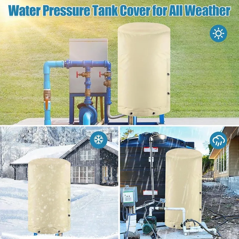 

Крышка для напорного бака A68P-Round Well, изолированная крышка для водяного бака, морозостойкая крышка для скважинного насоса для улицы и двора, 24x34 дюйма