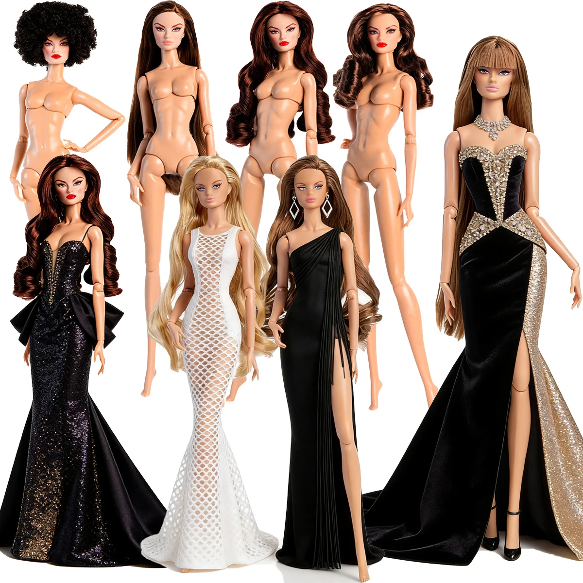 Xianxian 32cm European Fashion Supermodel Doll Normal Skin Cute Freckles Makeup Look/Flat Bangs 1/6 Doll Toy Collection Gifts