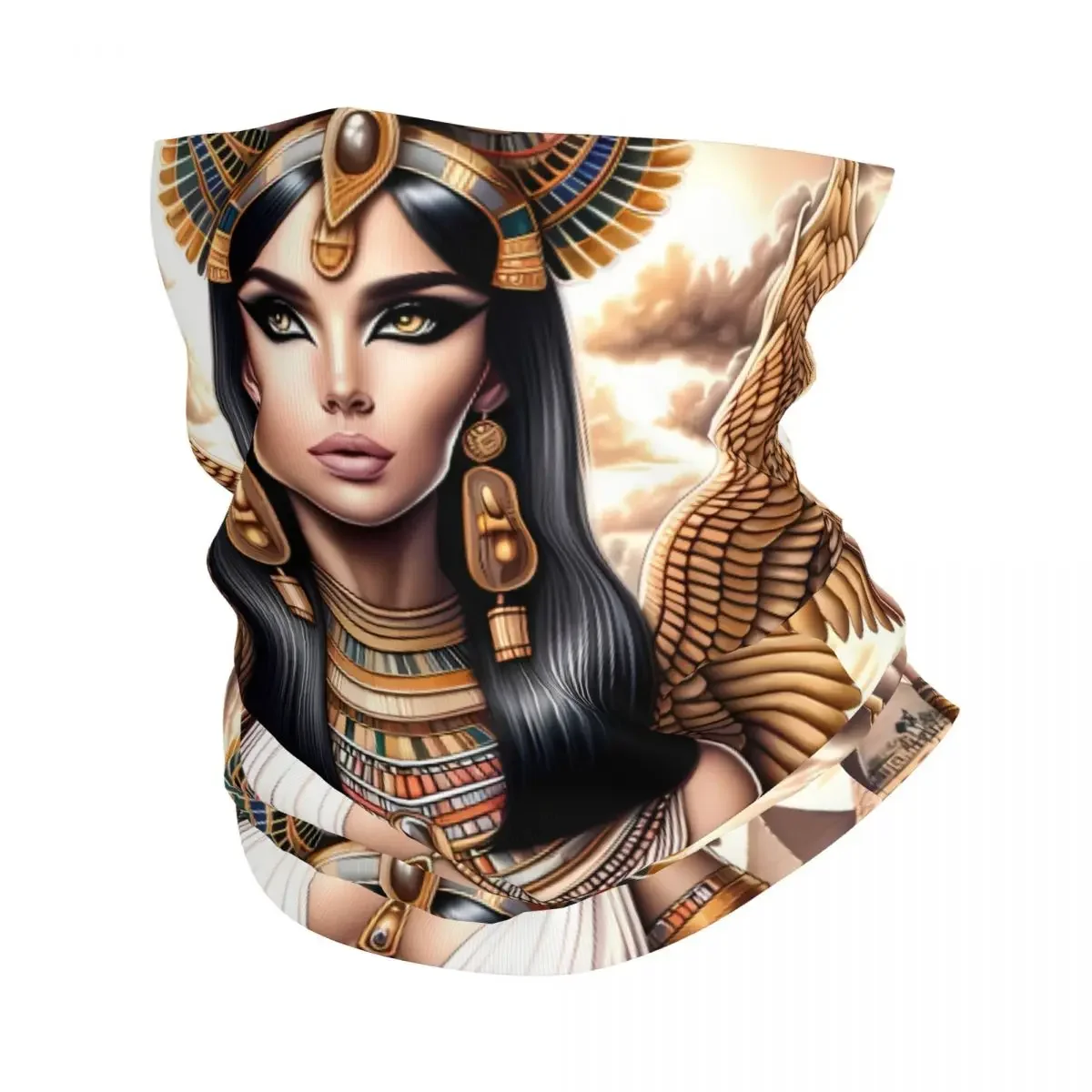 Ancient Egypt Art Scarf Neckerchief Neck Face Mask Polyester