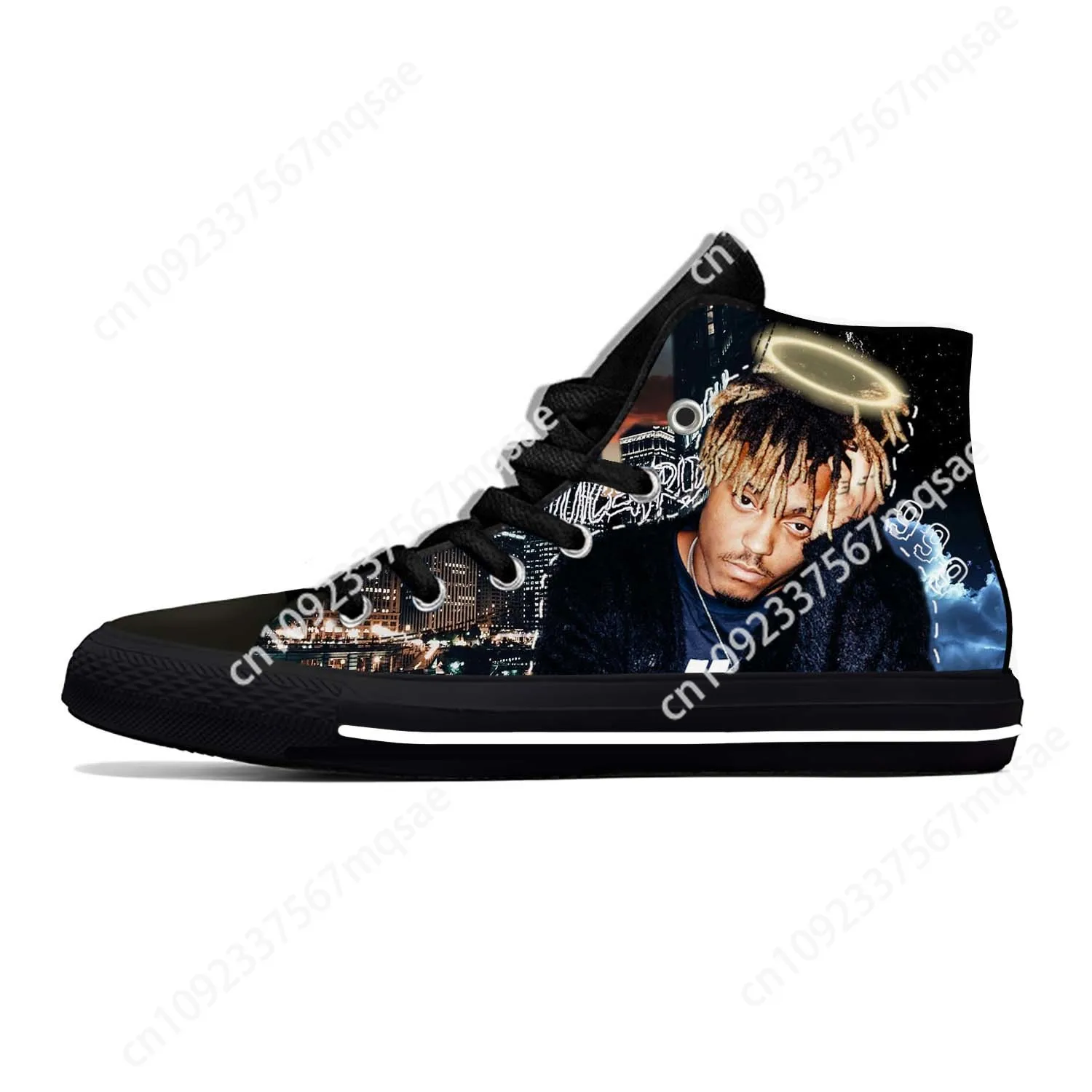 Juice Wrld 999 Hip Hop Rapper Rap Singer Music Casual Shoes High Top Breathable Men Women Sneakers Lightweight Cool Board Shoes