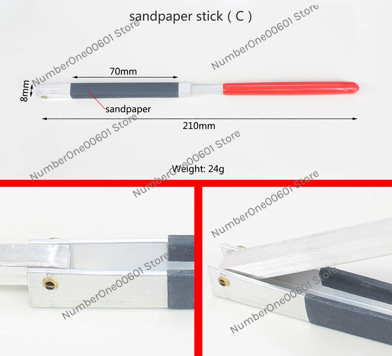 Sandpaper Ruler Sandpaper Polished Rod Jewelry Polishing Tools Abrasive Buffing Tool Accessories