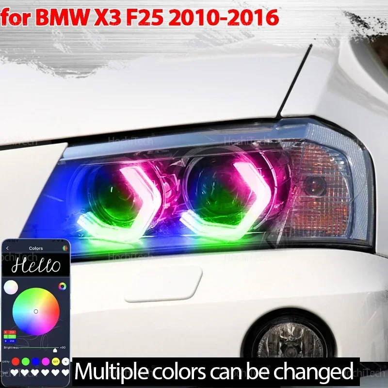 

For BMW X3 F25 2010-2016 XDrive25i 30i XDrive18d 20d 30d 35d M4 Style Dynamic LED Ring Angel Eyes Turn signal flashing Rings
