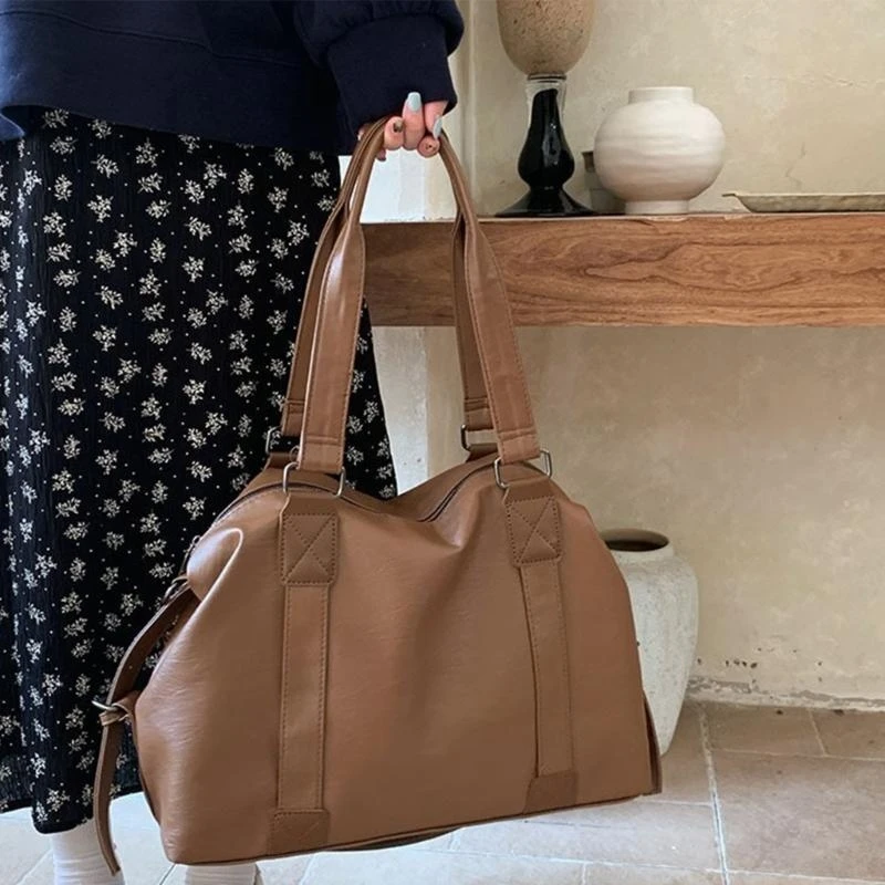 

E8FB Женская кожаная сумка на плечах пакеты Casual Crossbod