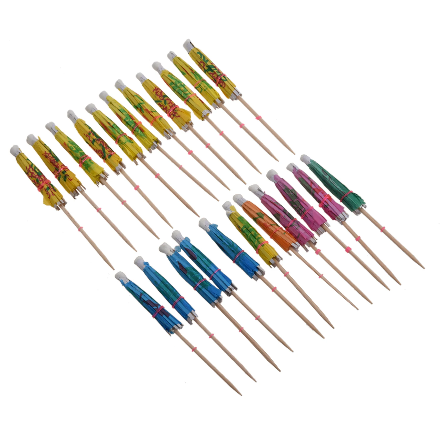 

-A90P 24 Mixed Paper Cocktail Umbrellas Parasols Party Drinks