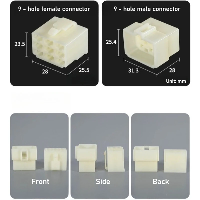 DJ7091-6.3-11/21 Serie 6.3-9 fori, connettore per morsettiera per connettore automobilistico, spina quadrata maschio e femmina