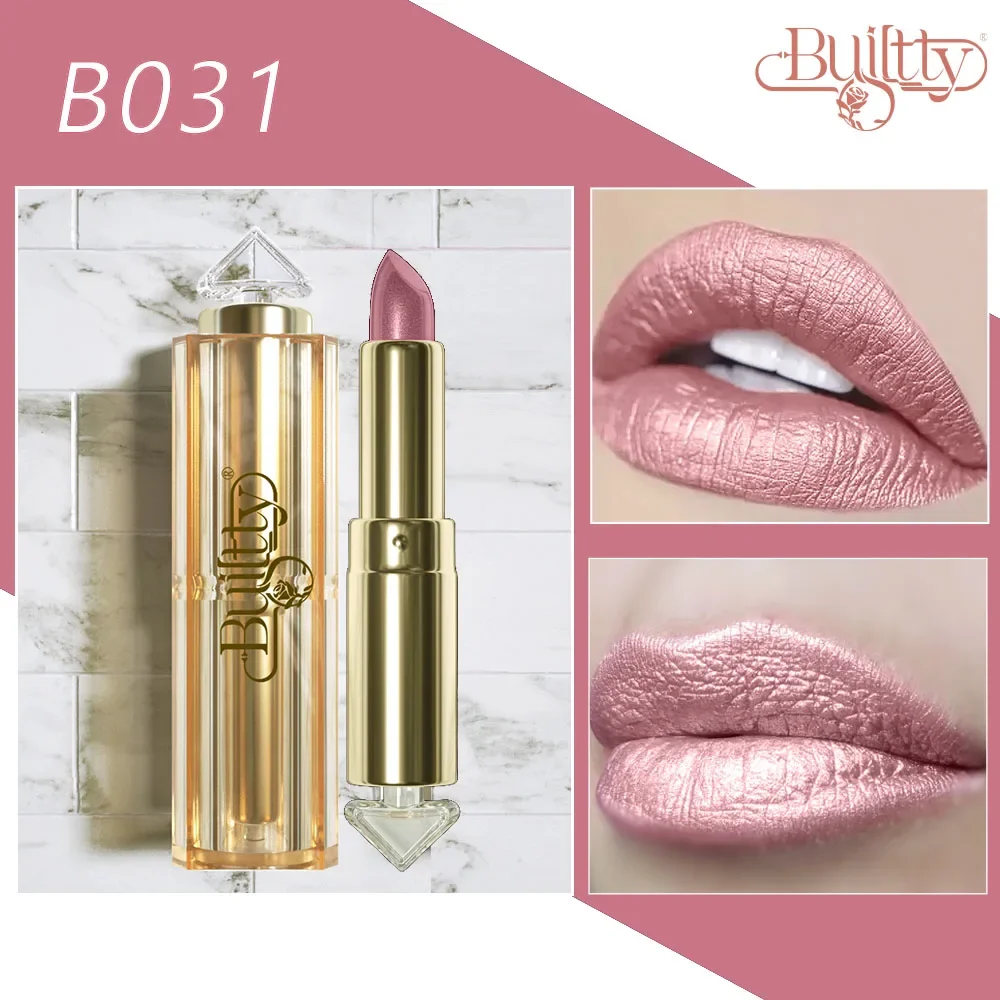 Lápiz labial dorado nueva moda lápiz labial mate resistente al agua lápiz labial Sexy de larga duración maquillaje coreano