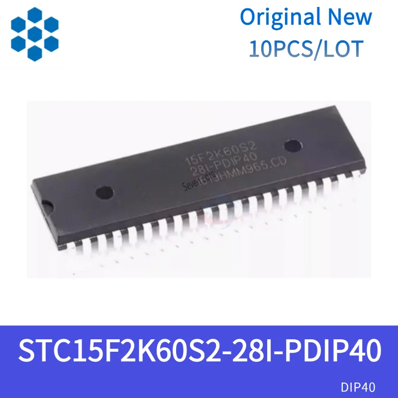 

Оригинальный новый 10 шт./лот STC15F2K60S2-28I-PDIP40 однокристальный микрокомпьютер интегральная схема микросхема