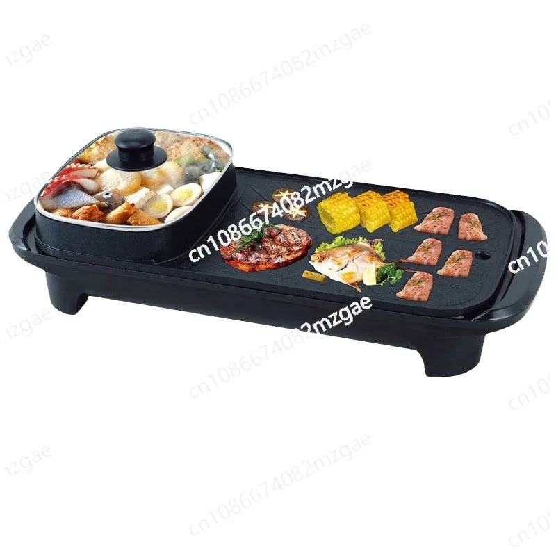 The Most Popular Multifunctional Electric Hot Pot, Electric Baking Tray, Two in One Electric Tube Grill