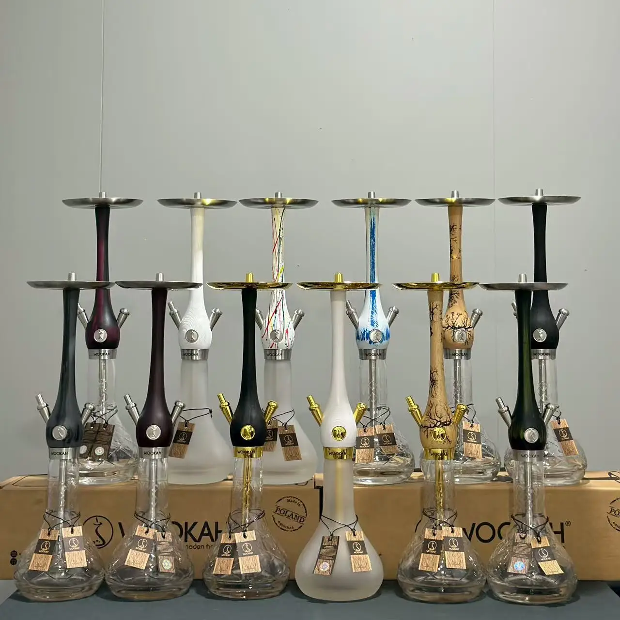 

Luxury Handmade Wooden Hookah Wookah Original Premium Glass Shisha Set for & Cafe