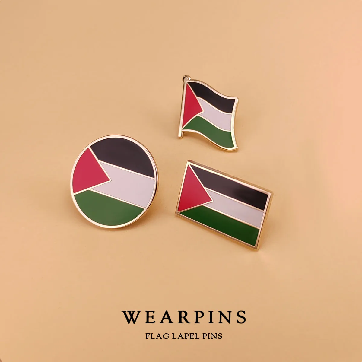 Palestine Flag Lapel Pins Badges