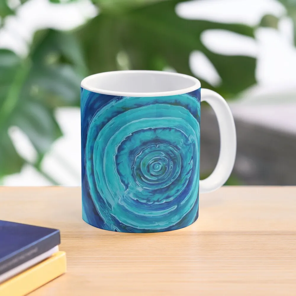 

Ripples, Blue Abstract painting of water ripples painting of water ripples Coffee Mug Cups For Cafe Funnys Thermal Cups Mug