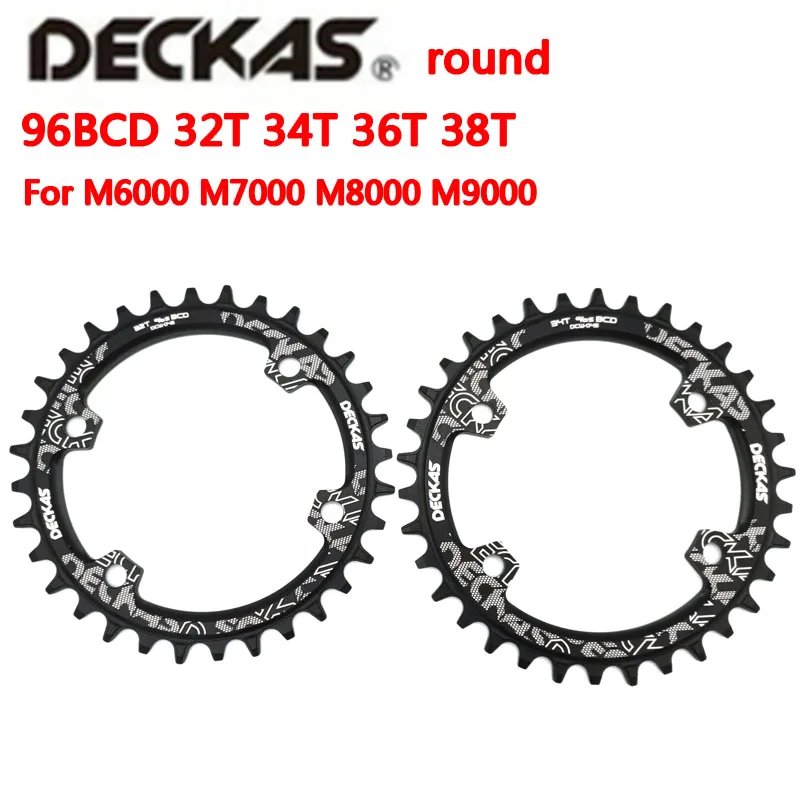 DECKAS 96BCD Round/Ova Chainring MTB 32T 34T 36T 38T Crown Plate Parts forShimano M6000 M7000 M8000 M4100 M5100 Bike Parts