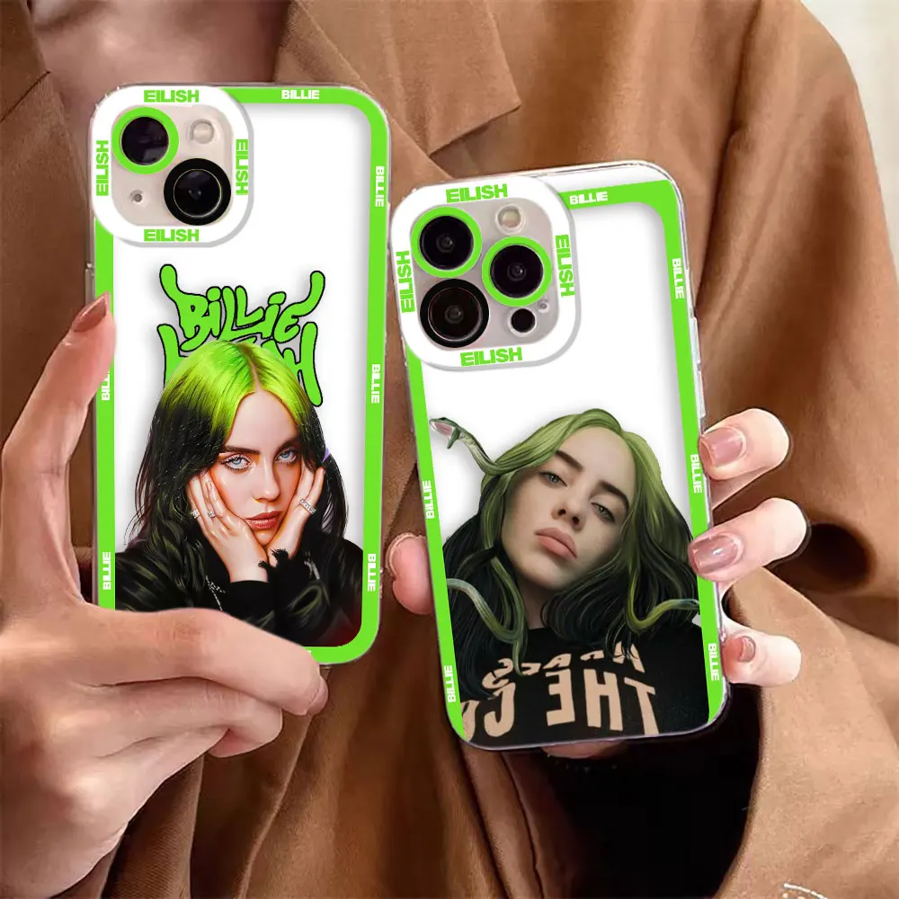 Singer B-Billies E-Eilishs Clear Phone Case For Xiaomi 15 15T POCO X7 X6 X5 X4 X3 NFC GT F3 F5 M7 M4 M3 11 11T LITE Case Cover