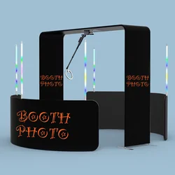 Overhead 360 Photo Booth Backdrop Enclosure Automatic Rotating Overhead Spinner 360 Photo Booth with Pole