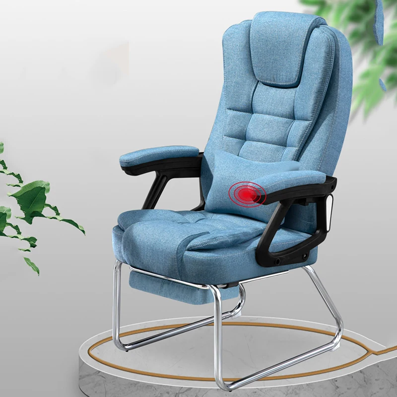 Executive Back Cushion Stretch Office Chair Full Body Modern Recliner Work Chair Footrest Soft Silla Plegable Office Furniture