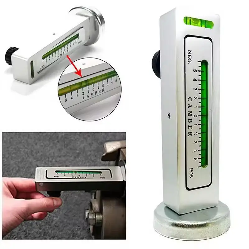 Automobile 4-Wheel Positioning Magnetic Level Wheel Camber: Adjustable Gauge Alignment Tool