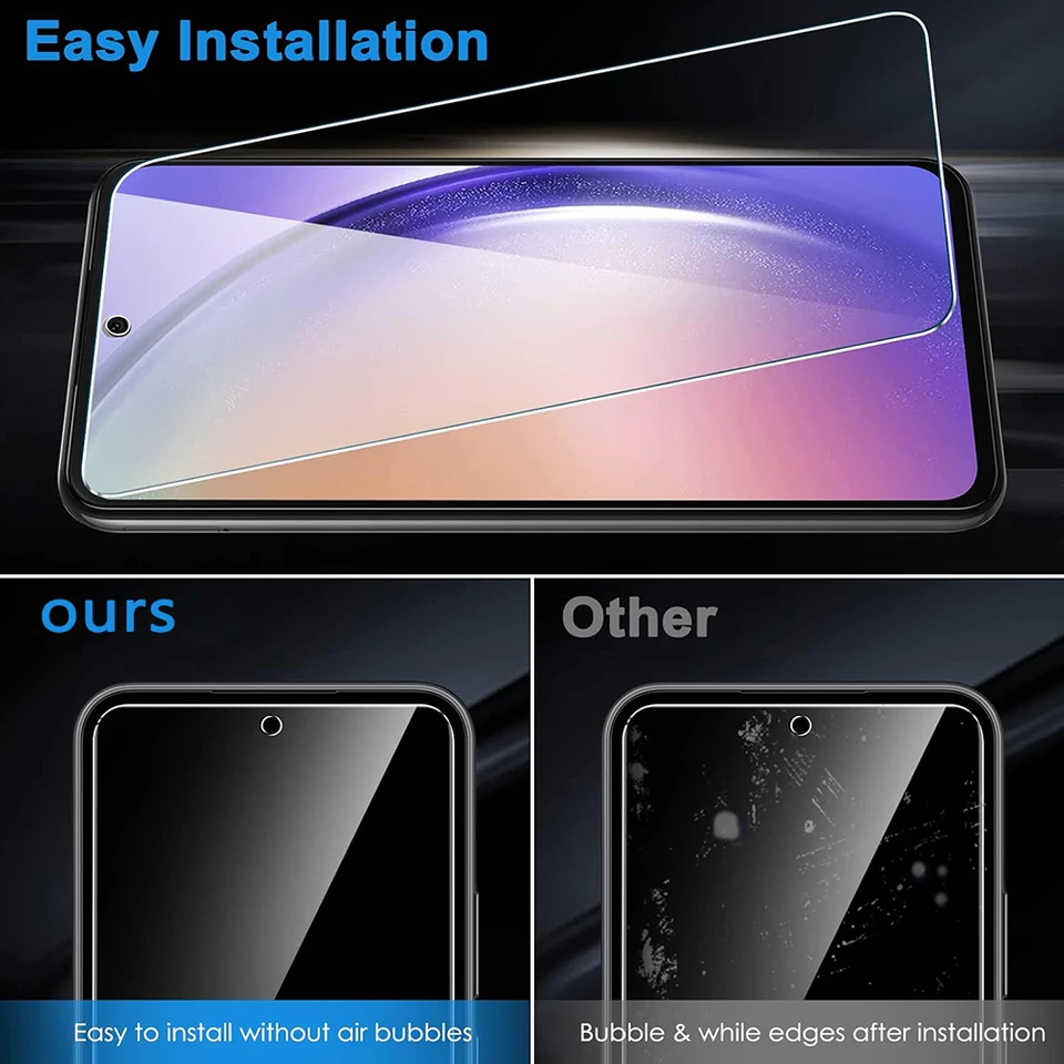 5-1 Pcs Vidrio templado para Samsung Galaxy A12 A22 A32 A42 A52 4G 5G A03 A13 A23 A33 A53 A73 Protector de pantalla para Galaxy A52s 4