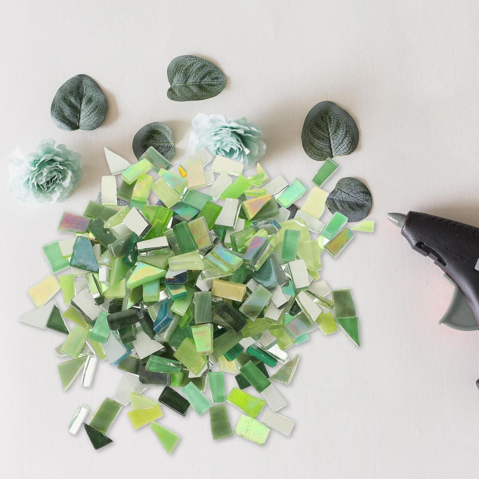 

2Sets Mosaic Tiles Glass Irregular Pieces Premium DIY Vase Craft DIY Home Decoration Creative Mosaic Art Supply