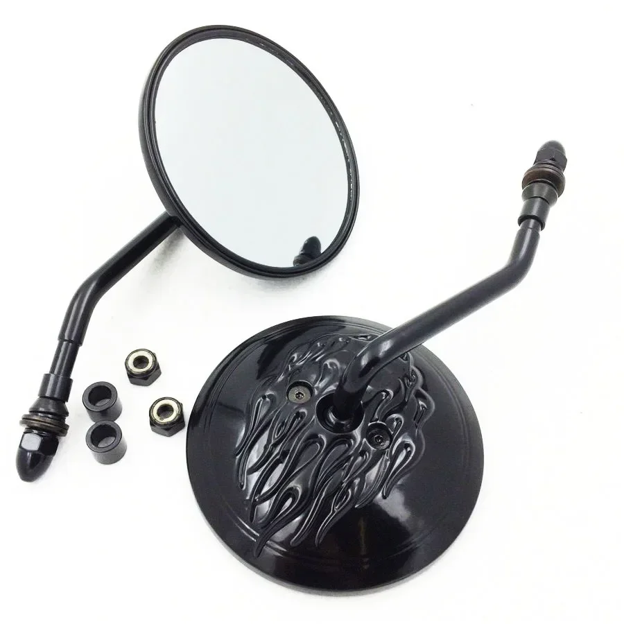 

Motorcycle Parts Side Mirrors for Harley Softail Dyna Sportster Touring Round Rear View Black