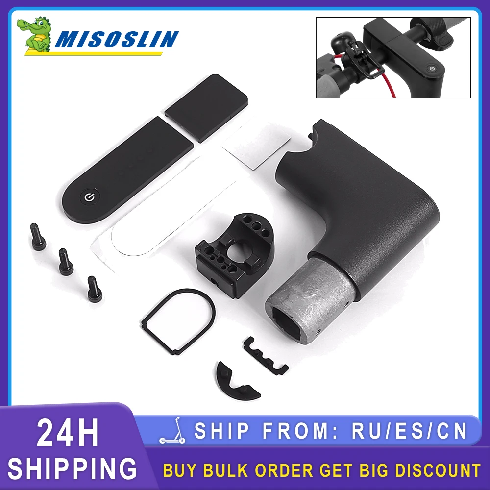 For Xiaomi M365 Pro Pro2 1S Electric Scooter Dashboard Base Seat with Screen Cover Forehead Panel Press Block Pull Ring Parts