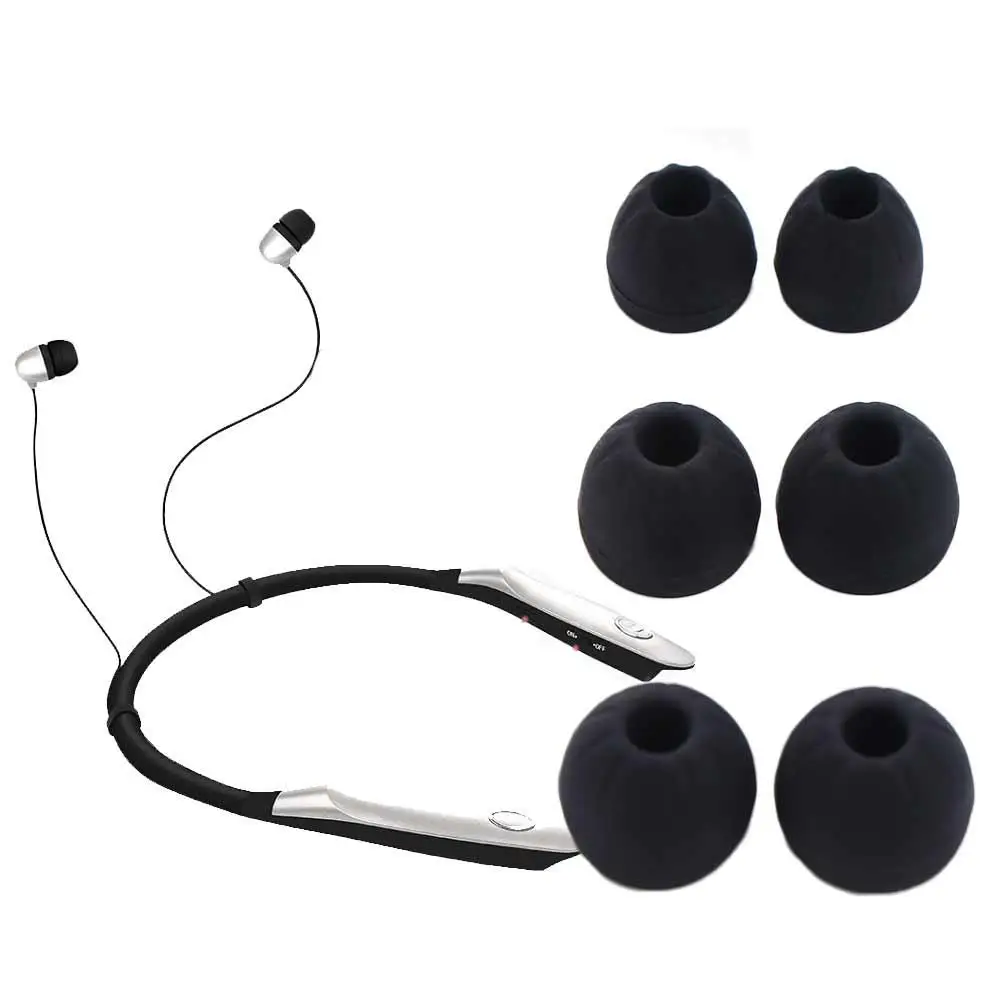 

6Pcs Earcaps In-Ear Earbuds Tip Silicone Covers Soft Earbuds Replacement Tips S/M/L Ear Pads Headphone Accessories