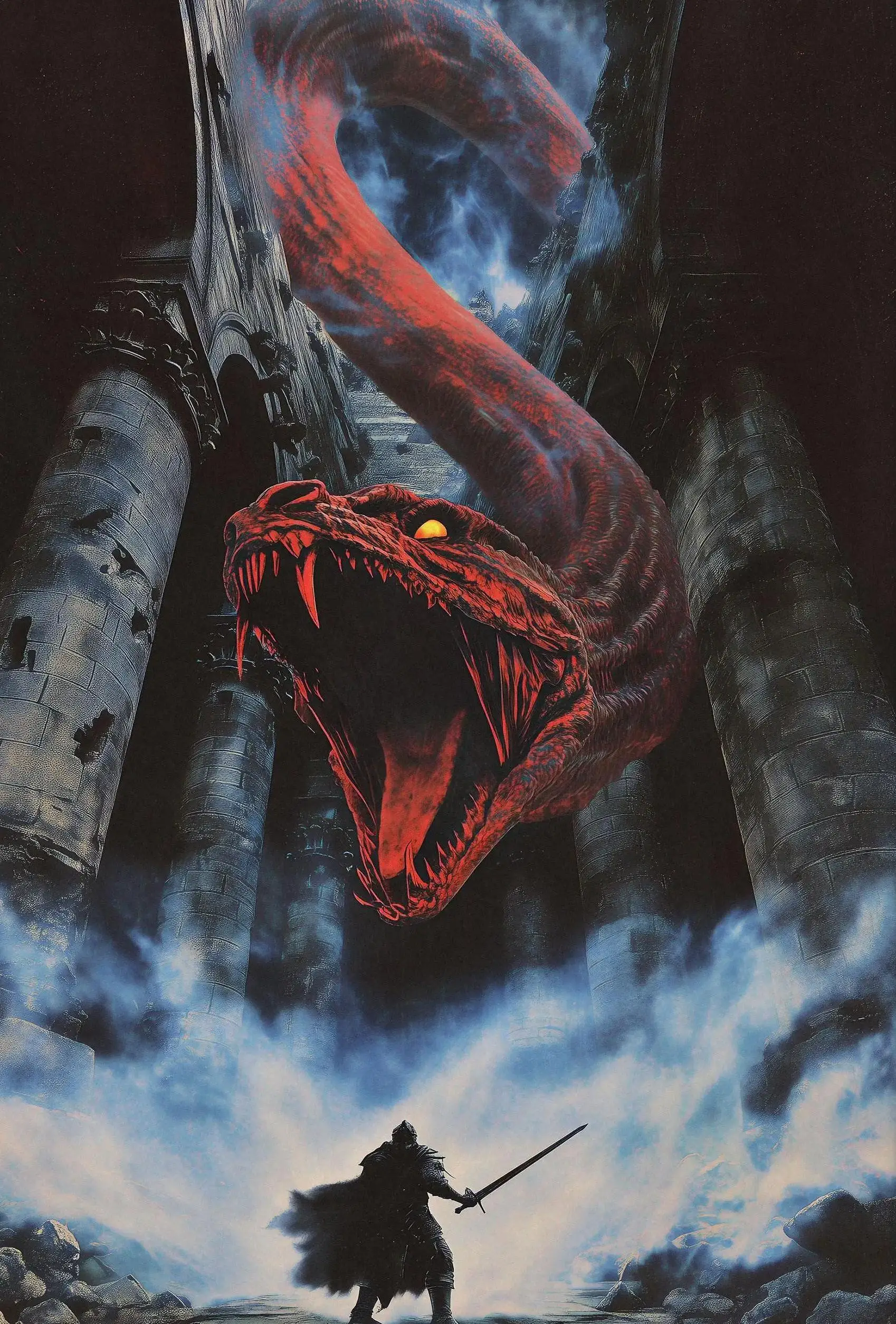 Retro Dunkle Fantasy-Kriegskünstler Porträt-Kunstposter Leinwandgemälde Ölgemälde Studio-Galerie Heim-Schlafzimmer Wanddekoration