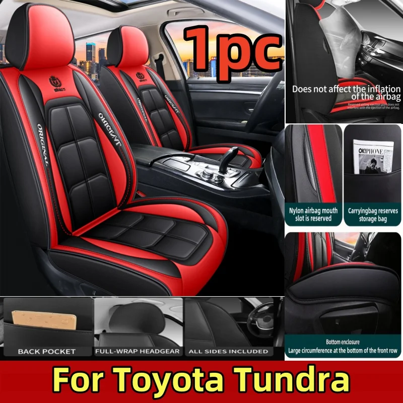 

Чехол на автомобильное сиденье Toyota Tundra, полный комплект, переднее одноместное сиденье, искусственная кожа, водонепроницаемый и износостойкий