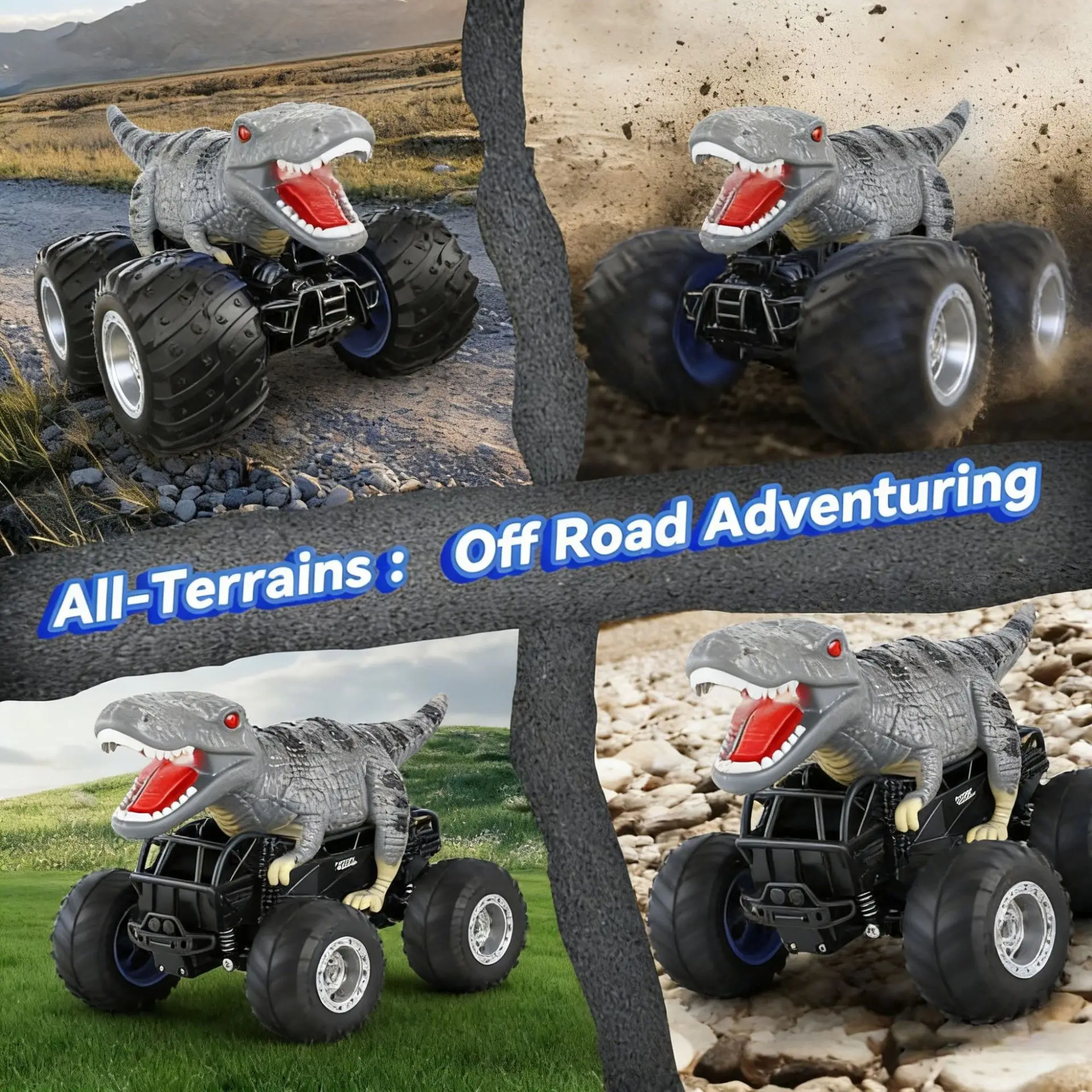 

Simulation dinosaur remote control car electric luminous climbing off-road stunt car boy children's toy