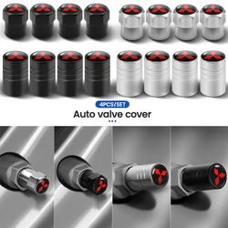 3D Metal Valve Stem Caps, Car Styling, Acessórios de Roda, Capa para Mitsubishi, Ralliart, Lancer, Competição, Outlander, ASX, 4Pcs