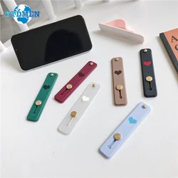 Finger Ring Holder Silicone Push Pull Grip Extremely Thin Phone Stand Universal Luxury Wristband Strap Bracket For Iphone IPad