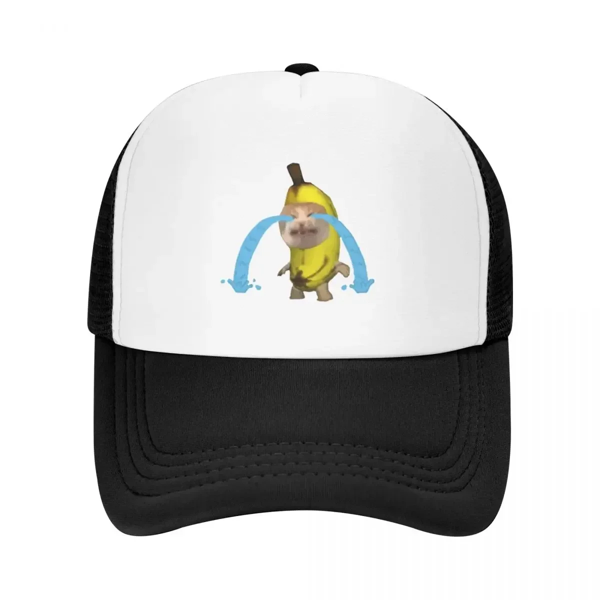 Banana Cat Crying Meme Baseball Cap cute Trucker Cap Luxury Brand Men's Hats Women's