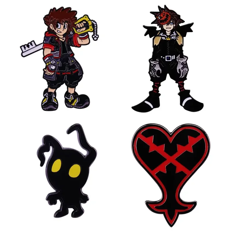 Anime Kingdom Hearts Games Enamel Pins Action Role-playing Video Game Metal Brooch Badge Fashion Jewellery Accessory Gifts