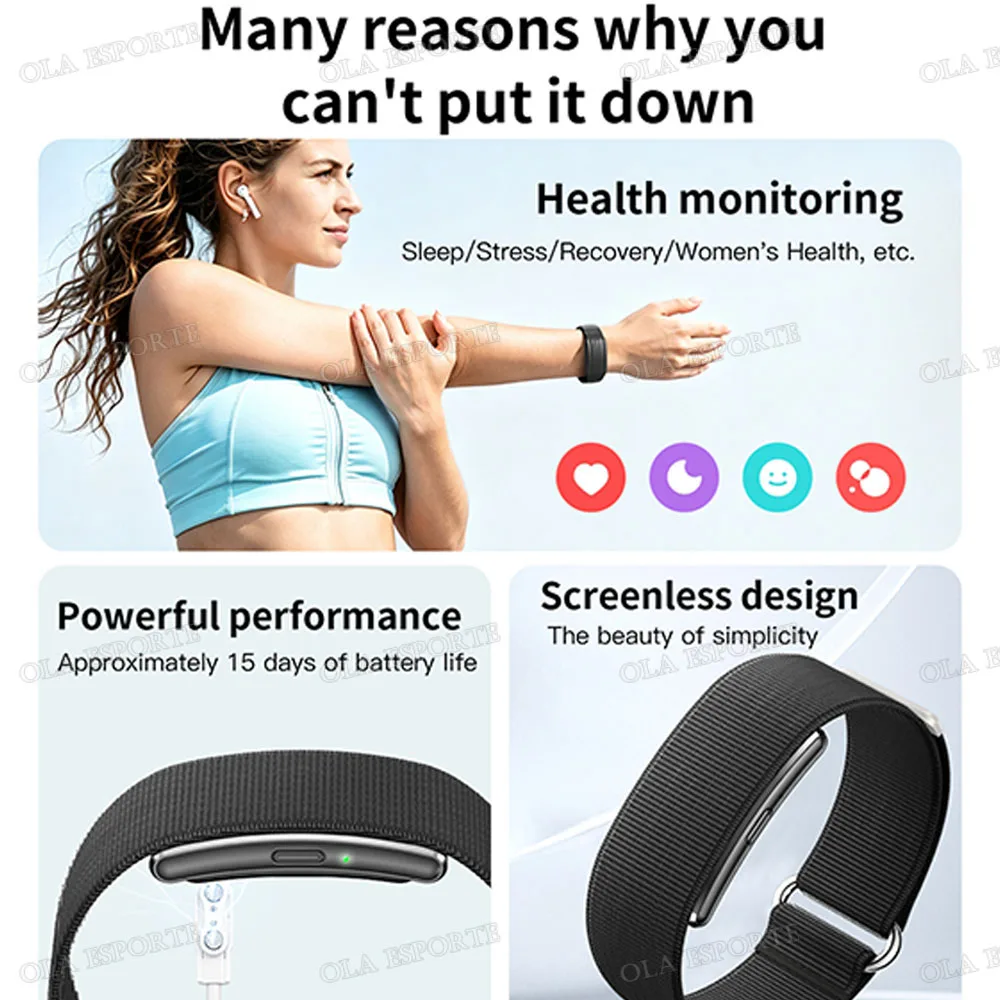 Smart Bracelet Heart Rate Sleep Blood Pressure Information Reminder Waterproof GPS Fitness Tracking Smartwatch Sports Clock Ht22