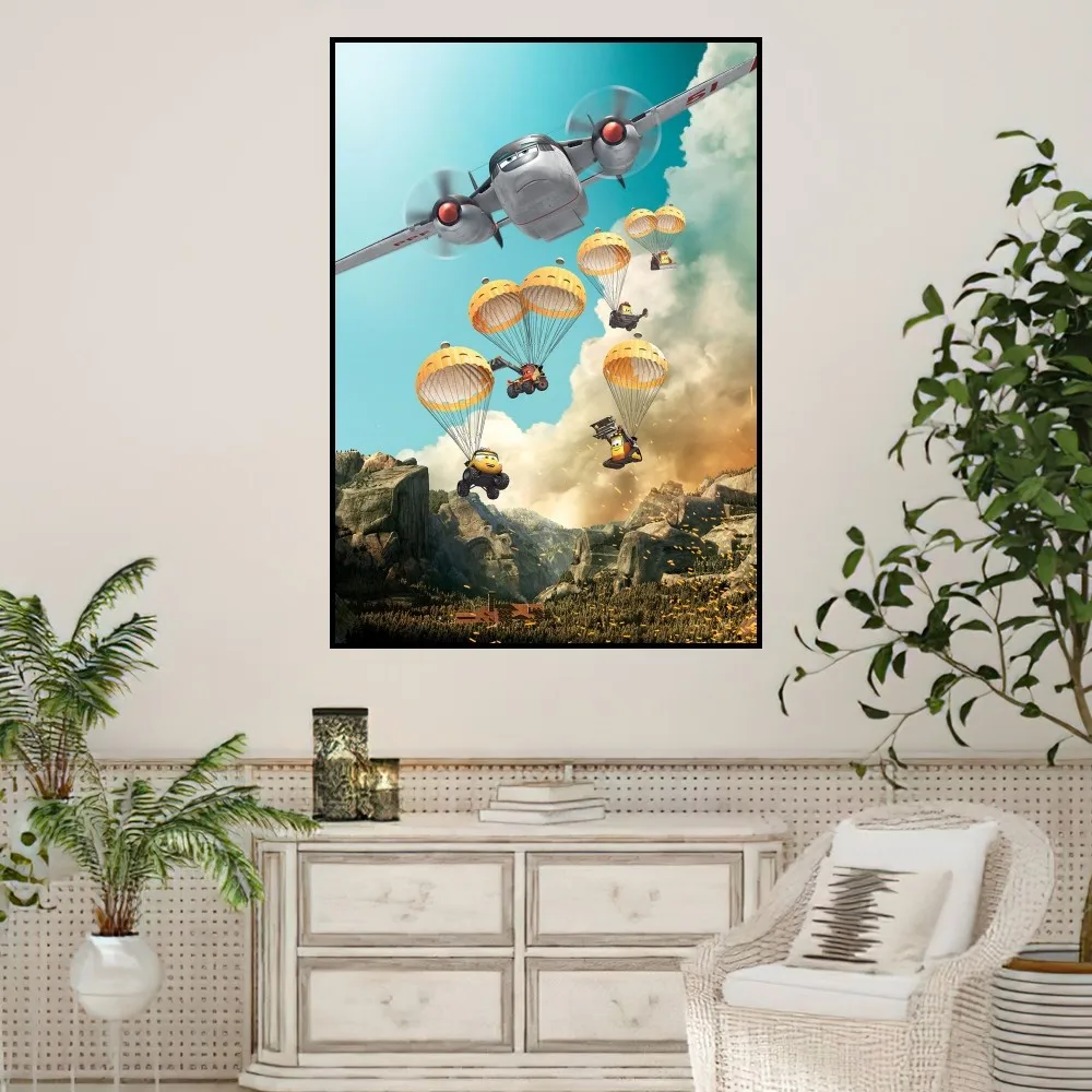 MINISO Disney Cartoon Planes Fire and Rescue Poster Home Prints Wall Painting Bedroom Living Room Decoration Office