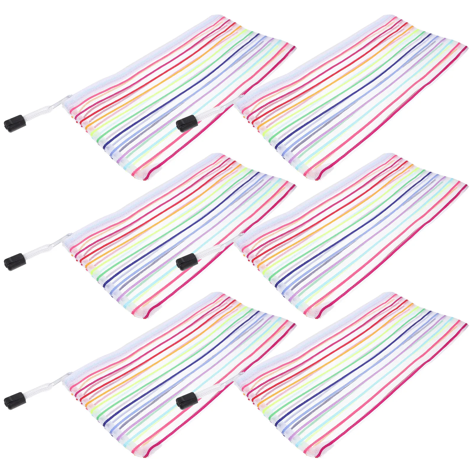 

6Pcs Cash Bags Ticket Organizer Money Pouch Oxford Cloth Zippered Receipt Holder Lottery Ticket Holders Money Bag