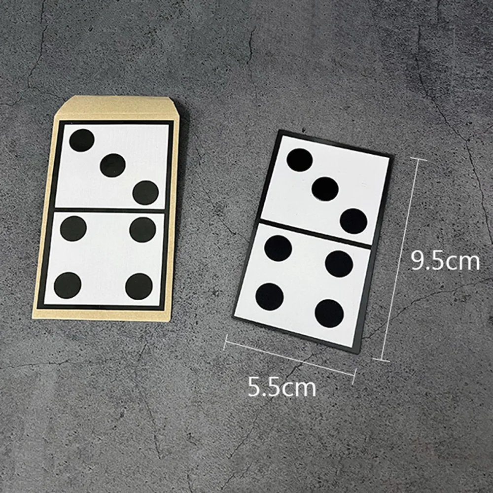 Domino Prediction Magic Tricks NO FORCE Przepowiadaj Wybraną Punkt Domino Rekwizyty Magia Close Up Street Illusions Gimmicks Mentalizm