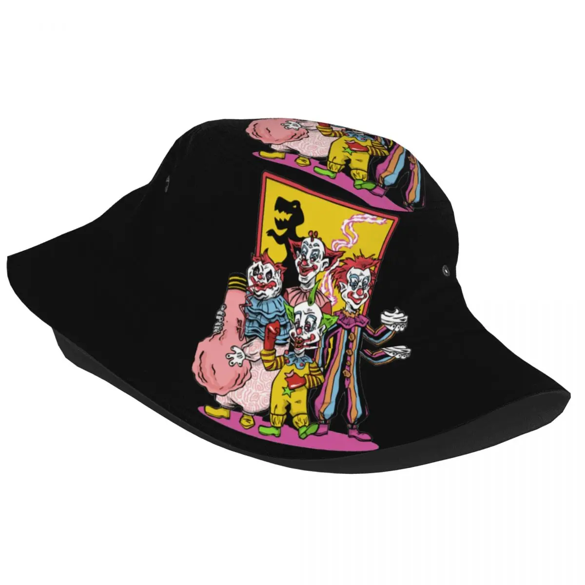 Unisex Bucket Hat Killer Klowns From Outer Space Headwear Fishing Caps Classic 80s Horror Clown Boonie Hat Dropshipping