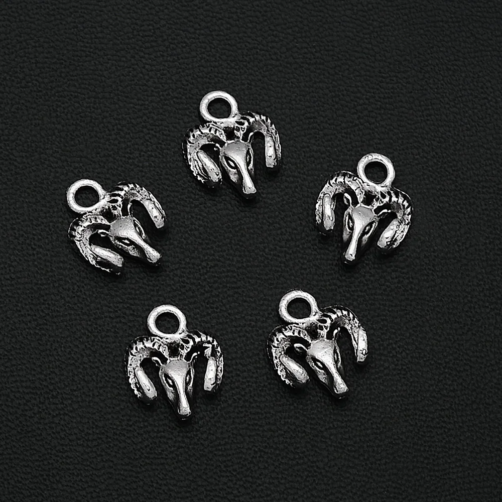 

30pcs/lot--11x14mm Vintage 3D Goat Sheep Head Charms Pendants For Diy Jewelry Making Findings Supplies Accessories Handmade