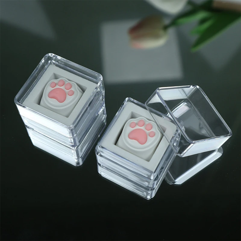 Kawaii Cute Soft Silicone Cat Paws OEM ABS Keycap For Mechanical Keyboard Cherry MX Switch